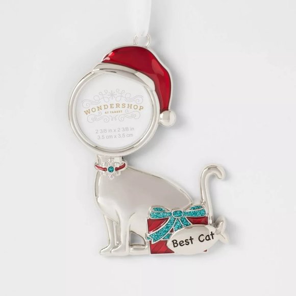 Best Cat Picture Frame Holiday Christmas Ornament - Wondershop - Picture 1 of 3
